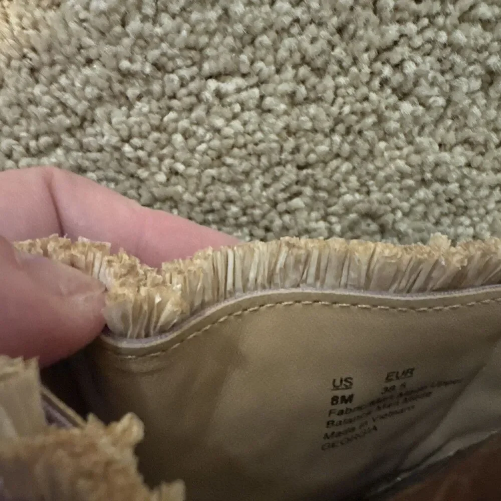 Sam Edelman Women's Georgia Slide Sandals Size 8 Raffia  Fringe & Woven - Picture 4 of 5